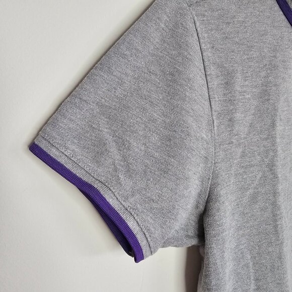 Men's Grey/Purple H&M Short sleeve Golf Shirt, Size Small - Picture 5 of 13